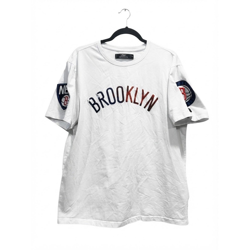 Pro Standard Brooklyn Nets White T-Shirt Luxury Athletic Collection Mens XL